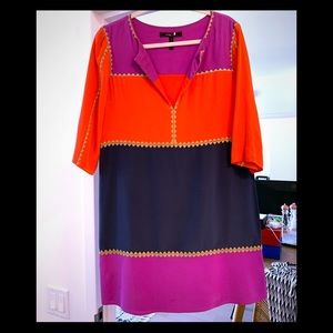 Bcbg color block shift dress